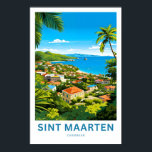 Affiche Sint Maarten Caribbean Travel Print<br><div class="desc">Belle impression moderne célébrant Sint Maarten Caraïbes.</div>