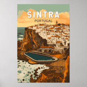 Affiche Sintra Portugal Illustration Voyage Art Rétro