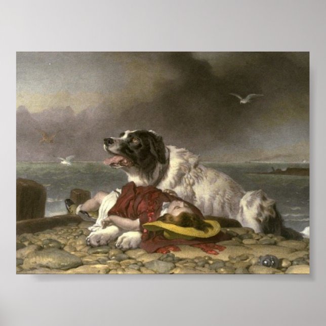 Affiche Sir Edwin Henry Landseer | Saved (Devant)