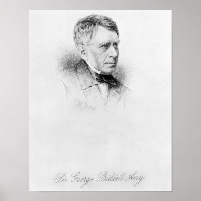 Affiche Sir George Biddell Airy, gravée par C.H. Jeens (Devant)
