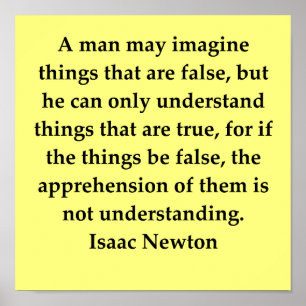 Affiche sir isaac newton quote