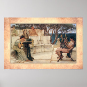 Affiche Sir Lawrence Alma-Tadema - Sappho et Alcaeus