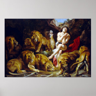 Affiche Sir Peter Paul Rubens Daniel dans le Den des Lions