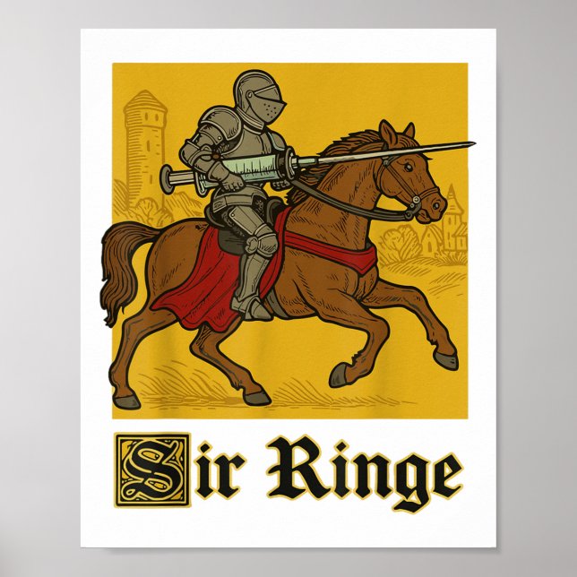 Affiche Sir Ringe Knight Pun Vintage _1 (Devant)