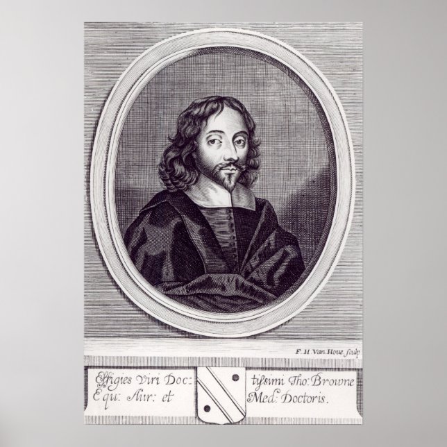 Affiche Sir Thomas Browne, gravé par Frederick (Devant)