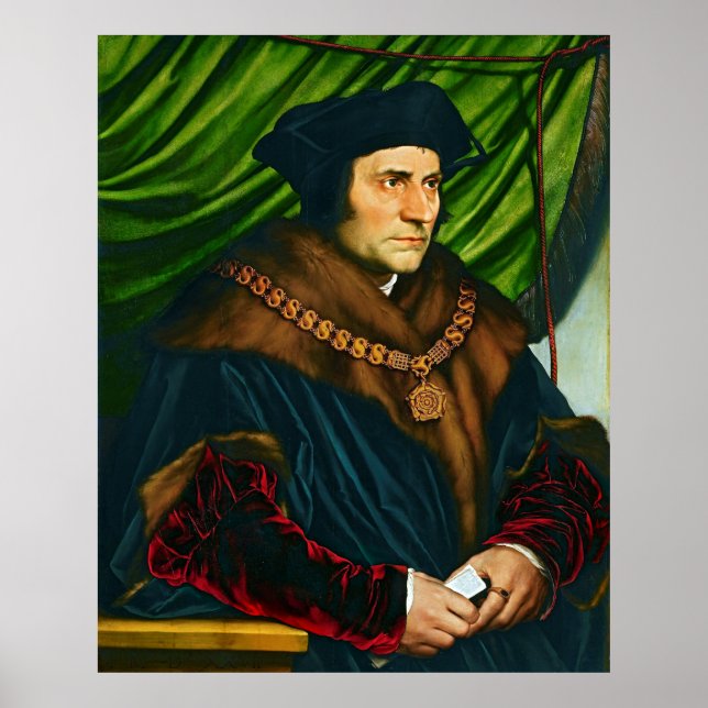 Affiche Sir Thomas More par Hans Holbein (1527) (Devant)