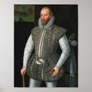 Affiche Sir Walter Raleigh Portrait - William Segar