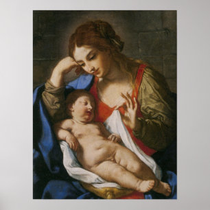 Affiche Sirani - Madone contemplative