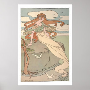 Affiche Sirène Art Nouveau Vintage