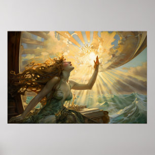Affiche Sirène célébrant l'affiche du soleil