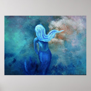 Affiche Sirène dans les nuages