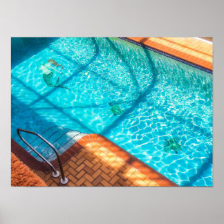 Affiche Sirène dans une piscine