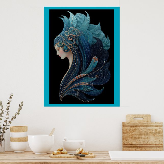 AFFICHE SIRÈNE NOIR #2 (Cuisine)