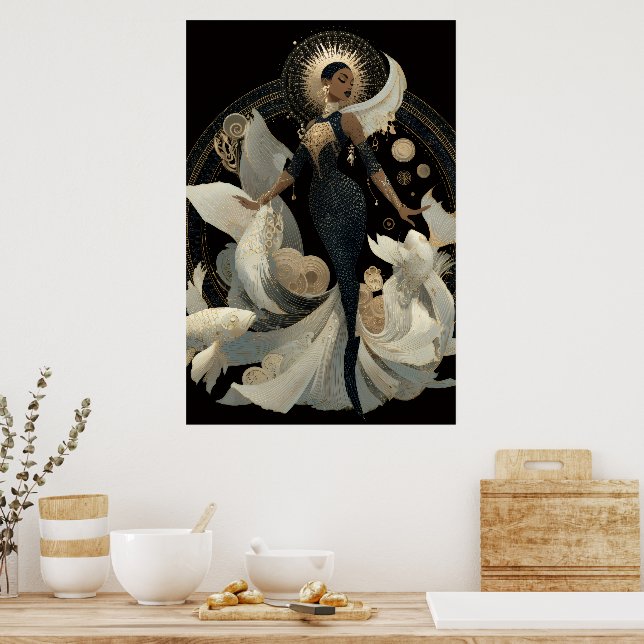 AFFICHE SIRÈNE NOIRE' #3 (Cuisine)