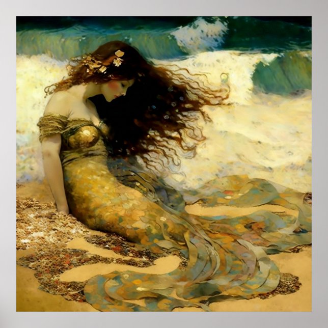 Affiche Sirène sur les sables dorés (Devant)