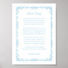 Siren's Song Poem Print