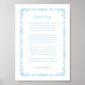 Affiche Siren's Song Poem Print