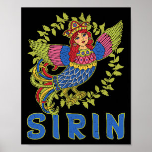 Affiche Sirin Mythologique Slave Paganisme Nordique Ancien