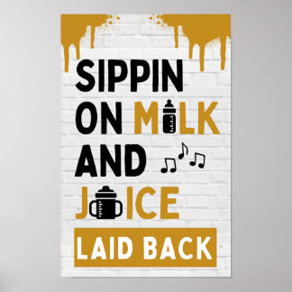 Affiche Sirop de Lait et Jus Black & Gold Hip Hop