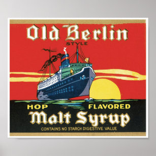 Affiche Sirop de Malt aromatisé au houblon de style Berlin