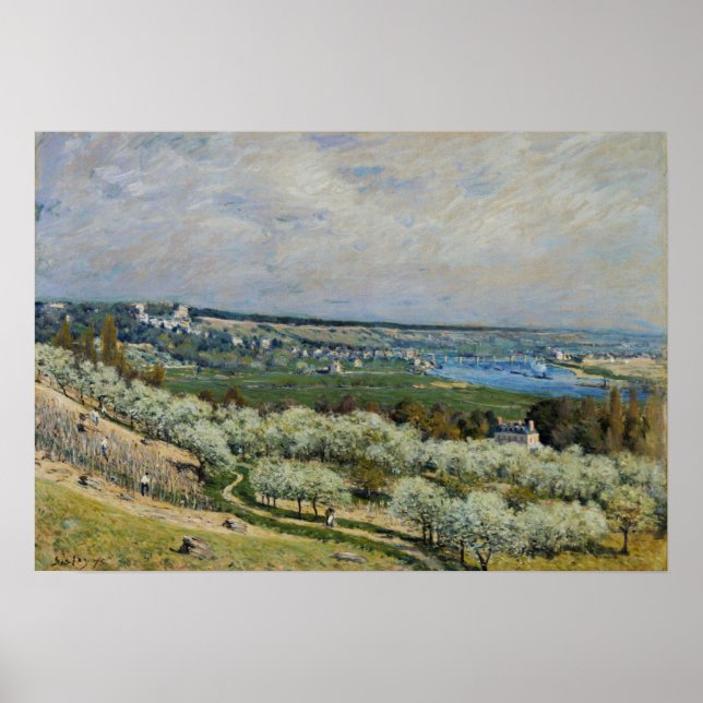Affiche Sisley - La Terrasse De Saint-Germain, Printemps (Devant)