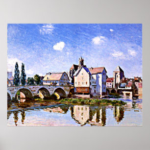 Affiche Sisley - Le pont Moret au soleil