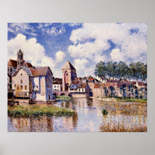 Affiche Sisley - Moret-sur-Loing, Le Port de Bourgogne