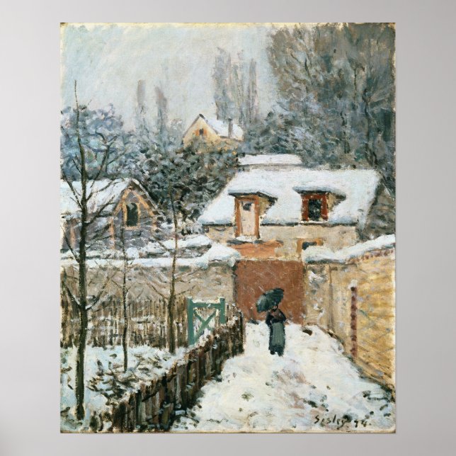 Affiche Sisley - Snow At Louveciennes (Devant)