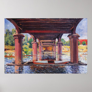 Affiche Sisley - Sous Le Pont À Hampton Court 1874