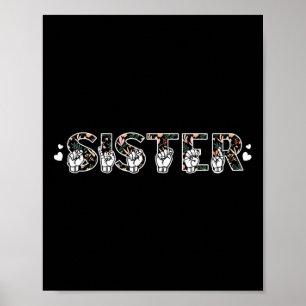 Affiche Sister American Sign Language Sourde Sensibilisati