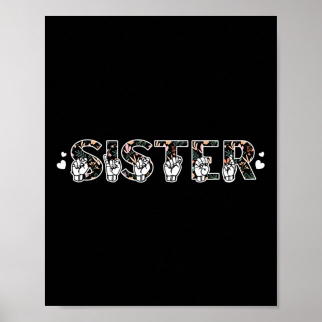 Affiche Sister American Sign Language Sourde Sensibilisati (Devant)