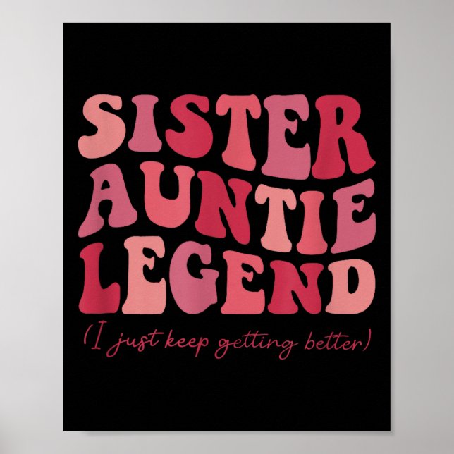 Affiche Sister Auntie Legend Groovy Funny Cool Aunties Clu (Devant)