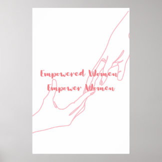 Affiche Sisterhood Empower : Typographie féminine Mur Art