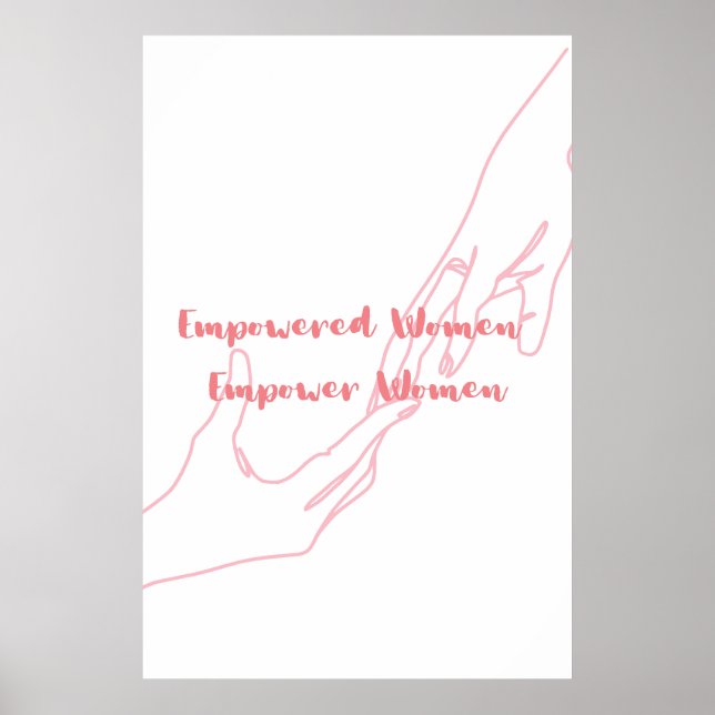 Affiche Sisterhood Empower : Typographie féminine Mur Art (Devant)
