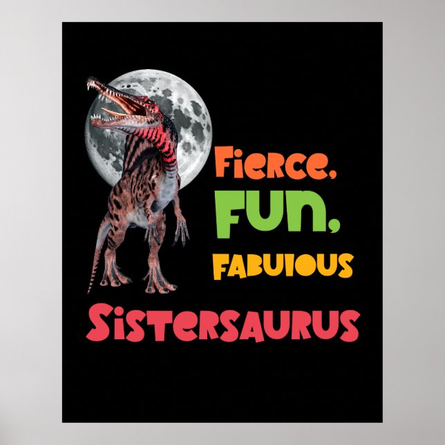 Affiche Sistersaurus Équipe de dinosaures sœurs appariées  (Devant)