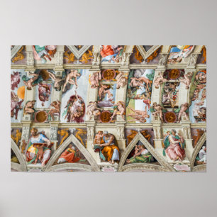 Affiche Sistine Chapel Michelangelo - Vatican, Rome, Italy