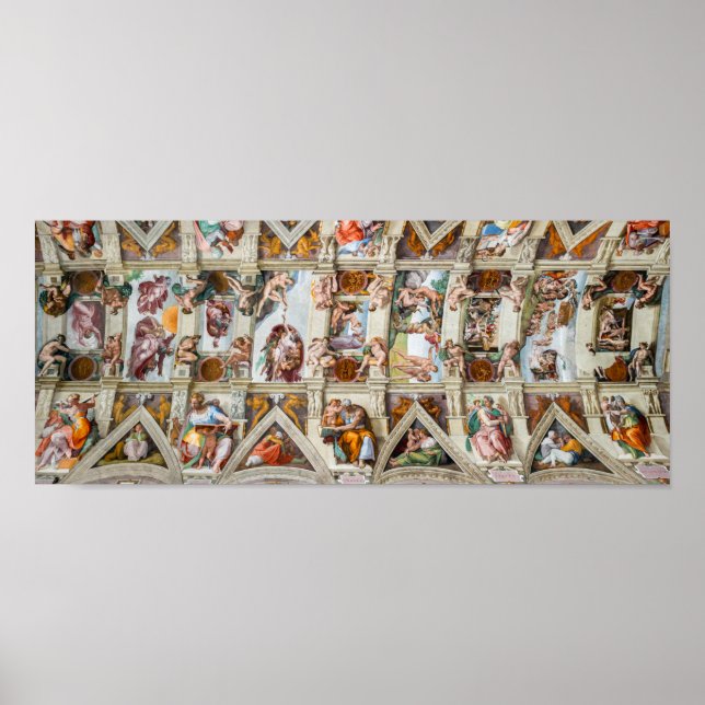 Affiche Sistine Chapel Michelangelo - Vatican, Rome, Italy (Devant)