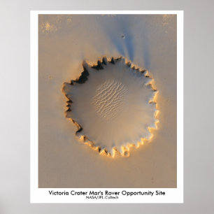 Affiche Site d'atterrissage de Victoria Crater Mar's Rover