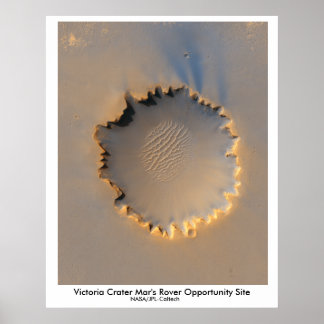 Affiche Site d'atterrissage de Victoria Crater Mar's Rover