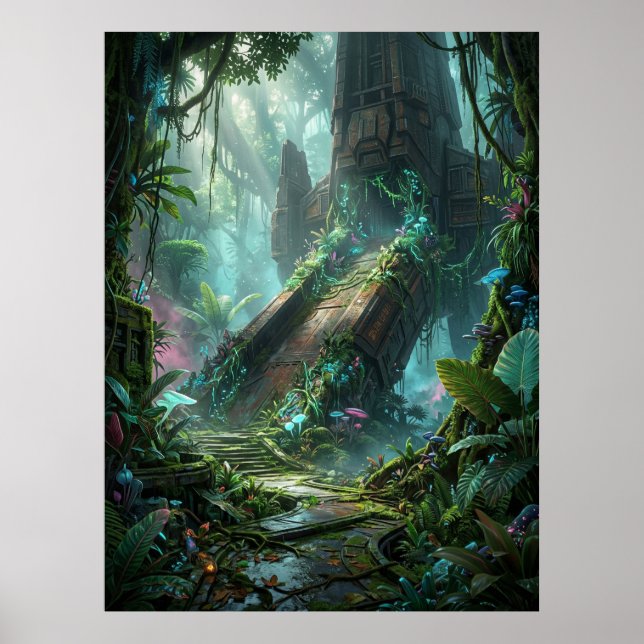 Affiche Site d'atterrissage des ruines de la jungle extrat (Devant)