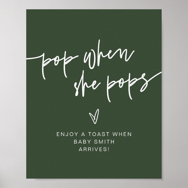 Affiche SITE MARLO Forest Green Boho Pop Quand Elle Pops (Devant)