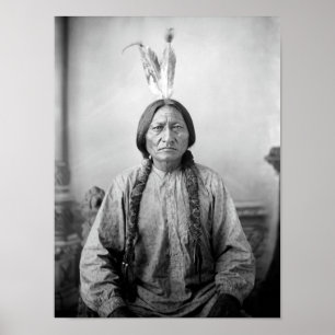 Affiche Sitting Bull Portrait - Vers 1883