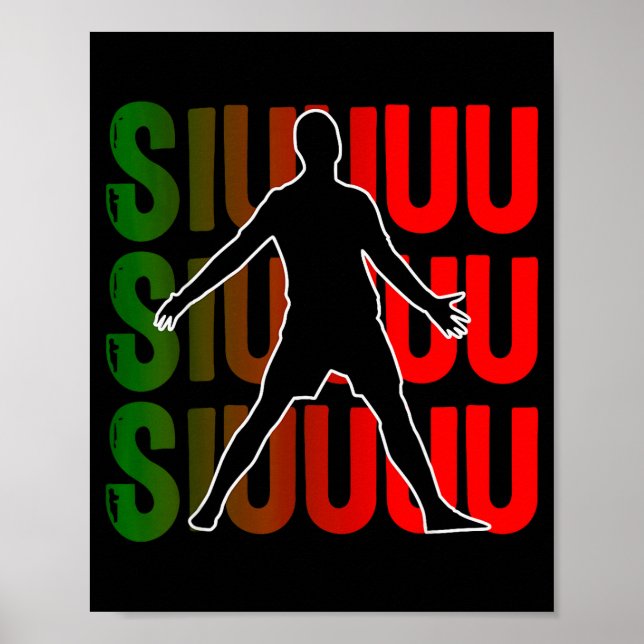 Affiche Siuuu Funny Soccer Football Boys Men Women Soccer  (Devant)
