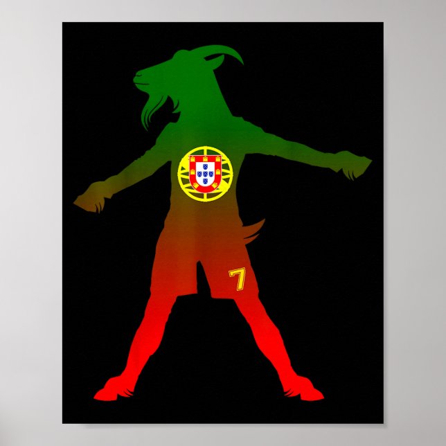 Affiche Siuuu Real Goat Rtugal Flag Soccer Men Women Kids  (Devant)