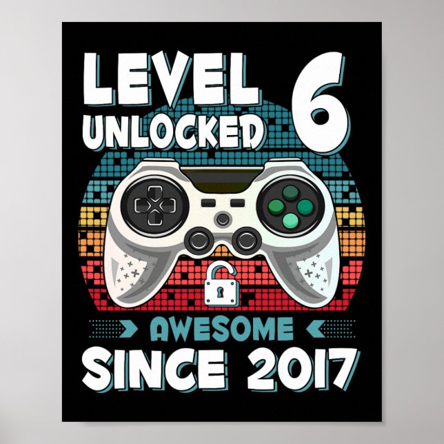 Affiche Six 6 ans Fête Anniversaire Fils Garçon Drôle Joue (Devant)