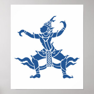 Affiche SIX Danseuse thaïlandaise ⚠ Thaïlande ⚠