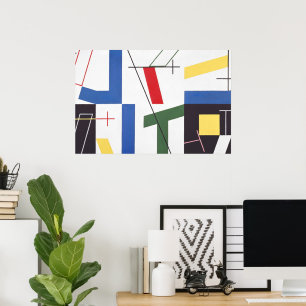 Affiche Six Espaces avec des croix Sophie Taeuber-Arp