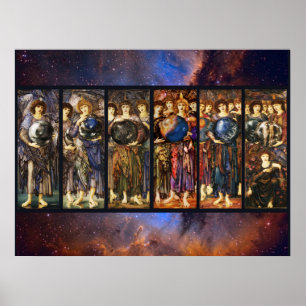 Affiche SIX JOURS DE LA CRÉATION DES ANGES par Edward Burn