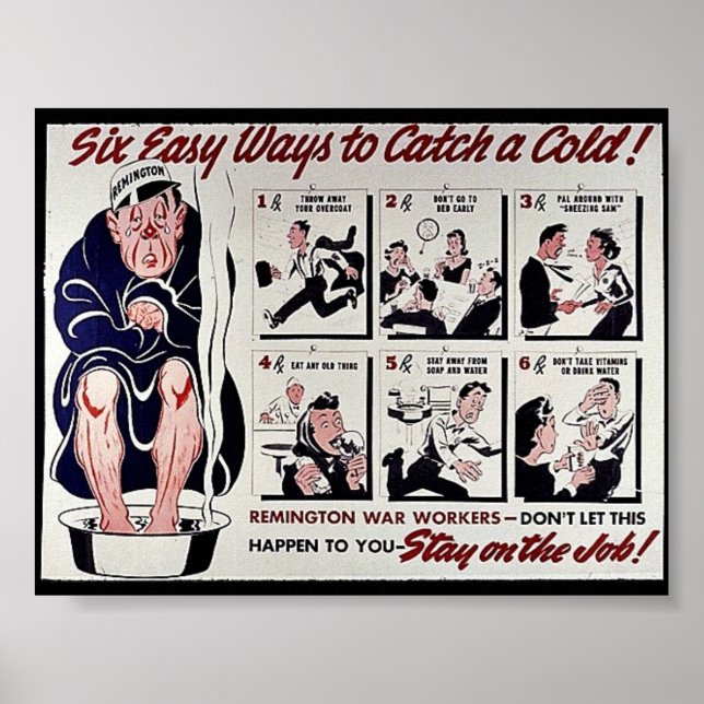 Affiche Six Moyens Faciles De Prendre Un Froid, Restez Sur (Devant)