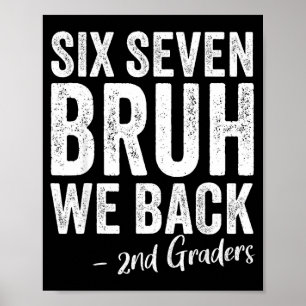 Affiche Six sept bruh retour en 2e année retour à l'école